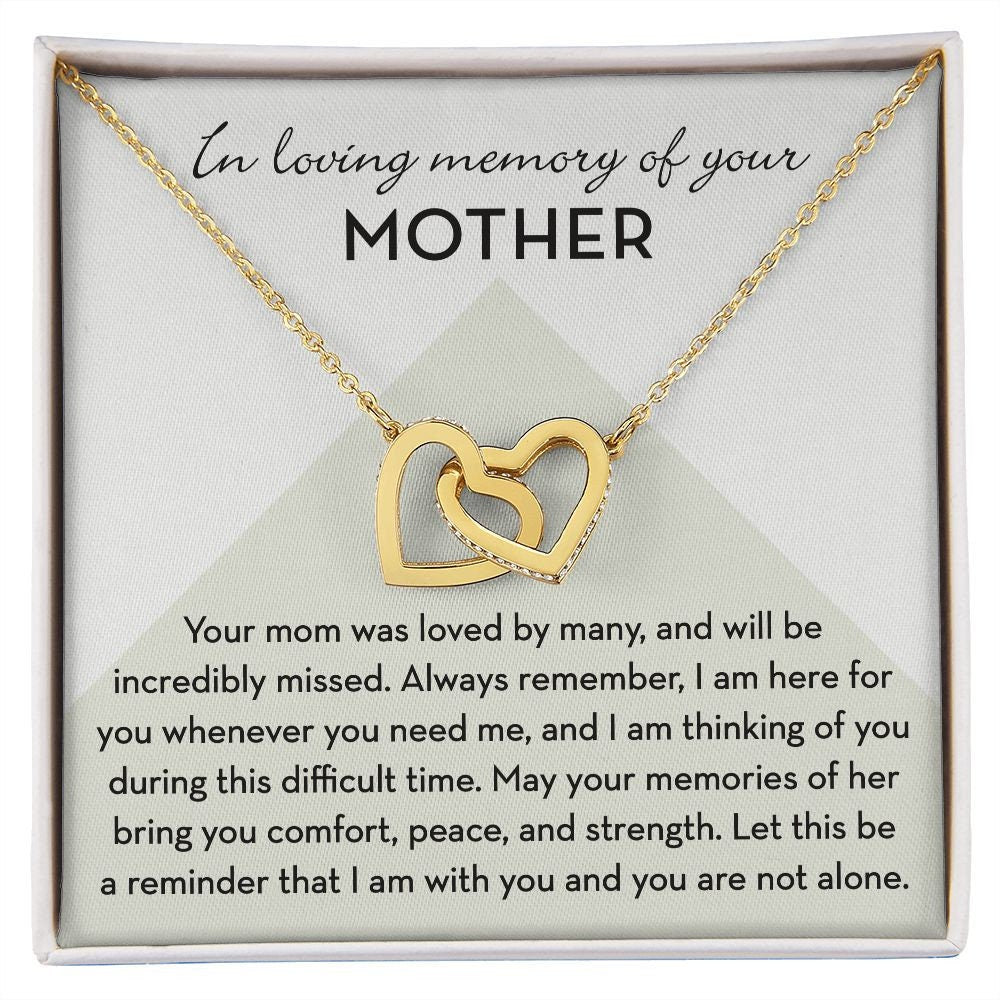 In Loving Memory of Your Mom, Memorial Gift For Loss of Mother, Memorial Jewelry, Condolence / Grief Gift, Loss of Mom Necklace