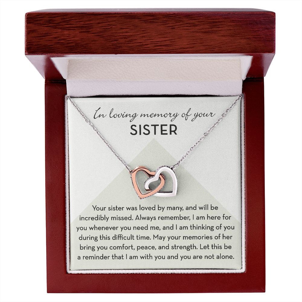 Loss of Sister Gift, Memorial Gifts For Loss of Sister, Sympathy Gift Ideas, Memorial Jewelry, Remembrance Necklace, In Memory of Sister