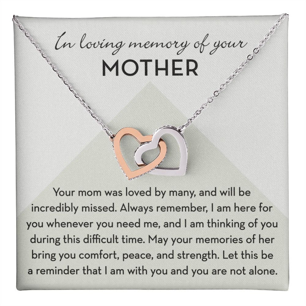 In Loving Memory of Your Mom, Memorial Gift For Loss of Mother, Memorial Jewelry, Condolence / Grief Gift, Loss of Mom Necklace