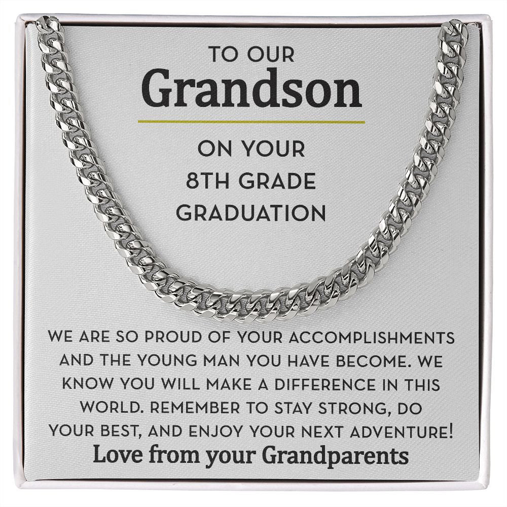 8th Grade Graduation Gift for Grandson, Grandson Gift Middle School Graduation